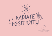 Radiate Positivity Postcard Design