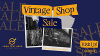 Retro Vintage Shop Sale Facebook Event Cover