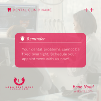 Dental Appointment Reminder Linkedin Post Design