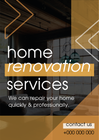 Simple Triangles Home Renovation Flyer