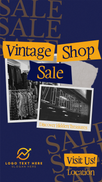 Retro Vintage Shop Sale Instagram Story Design