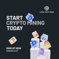 Start Crypto Today Linkedin Post Design