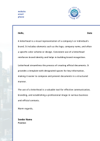 Asset Management Letterhead example 4