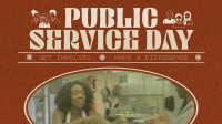 Retro Minimalist Public Service Day Animation