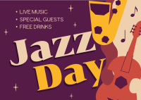 Special Jazz Day Postcard