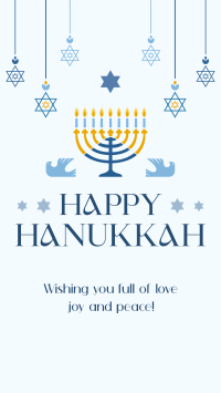 Hanukkah Candelabra Facebook Story