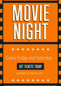 Movie Night Strip Poster