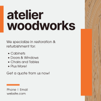 Atelier Woodworks Instagram Post