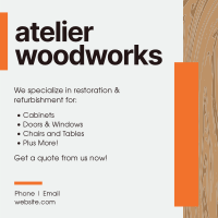 Atelier Woodworks Instagram Post Image Preview