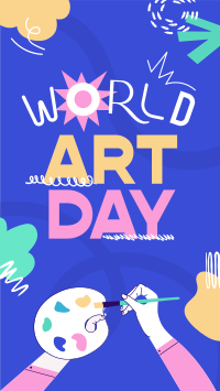 Quirky World Art Day Instagram Story