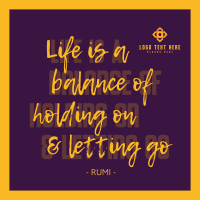 LIfe Balance Quote Linkedin Post Design