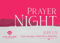 Prayer Night  Postcard