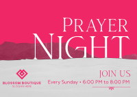 Prayer Night  Postcard Image Preview