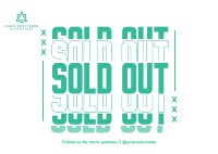 Sold Out Announcement Postcard