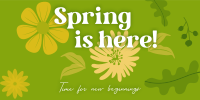 Spring New Beginnings Twitter Post