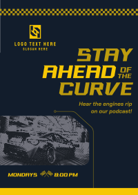 Race Car Podcast Flyer