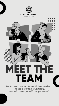 Modern Quirky Meet The Team Instagram Story