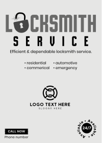 24/7 Locksmith  Flyer Design