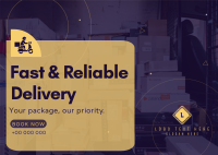 Reliable Courier Delivery Postcard