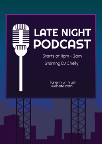 Late Night Podcast Flyer