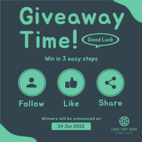 Giveaway Time Instagram Post Design