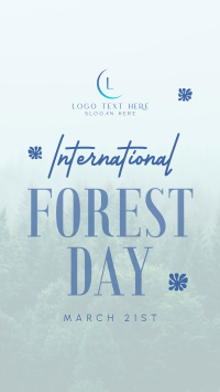 Minimalist Forest Day Facebook Story