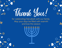 Menorah Lighting Thank You Card