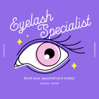 Eyelash Specialist Instagram Post