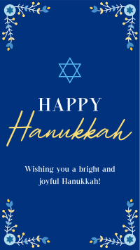 Hanukkah Floral Border Instagram Reel Image Preview