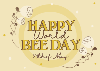 Happy World Bee Postcard Image Preview