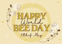 Happy World Bee Postcard