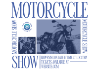 Retro Motorcycle Show Postcard