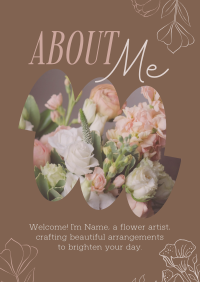 Flower Arranger About Me Poster