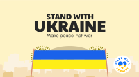 Stand With Ukraine Banner Zoom Background