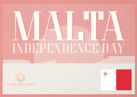 Malta Independence Day Landmark Postcard