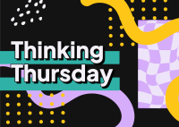 Psychedelic Thinking Thursday Postcard Design