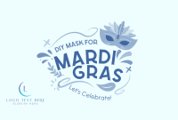 Mardi Gras Mask Pinterest Cover Design