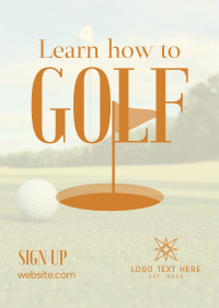 Minimalist Golf Coach Poster