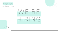 Modern Minimalist Hiring Facebook Event Cover