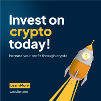 Crypto to the Moon Instagram Post Design