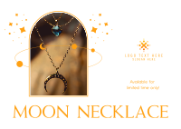 Moon Necklace Postcard Design