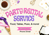 Party Rental Playful Postcard