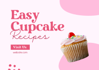 Easy Cupcake Recipes Postcard