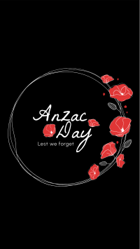 Anzac Day Wreath Facebook Story