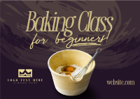 Beginner Baking Class Postcard