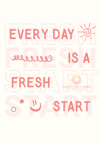 Fresh Start Quote Poster Design