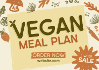 Organic Vegan Food Sale Postcard