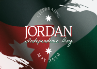 Jordan Independence Flag  Postcard