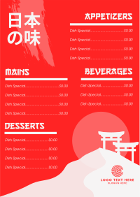 Rising Sun Menu