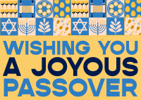 Abstract Geometric Passover Postcard